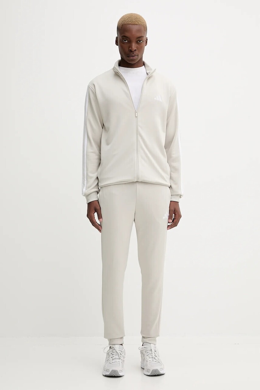 Tepláková súprava adidas 3-Sripes béžová farba, JX5519