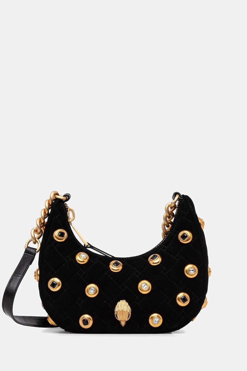 Kožená kabelka Kurt Geiger London KENSINGTON čierna farba, 5014200289