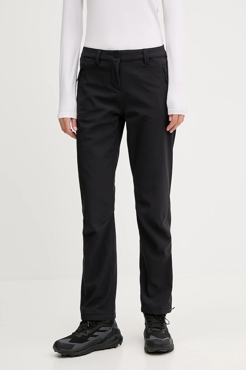 Turistické nohavice Jack Wolfskin TREK TERRAIN čierna farba, A65301