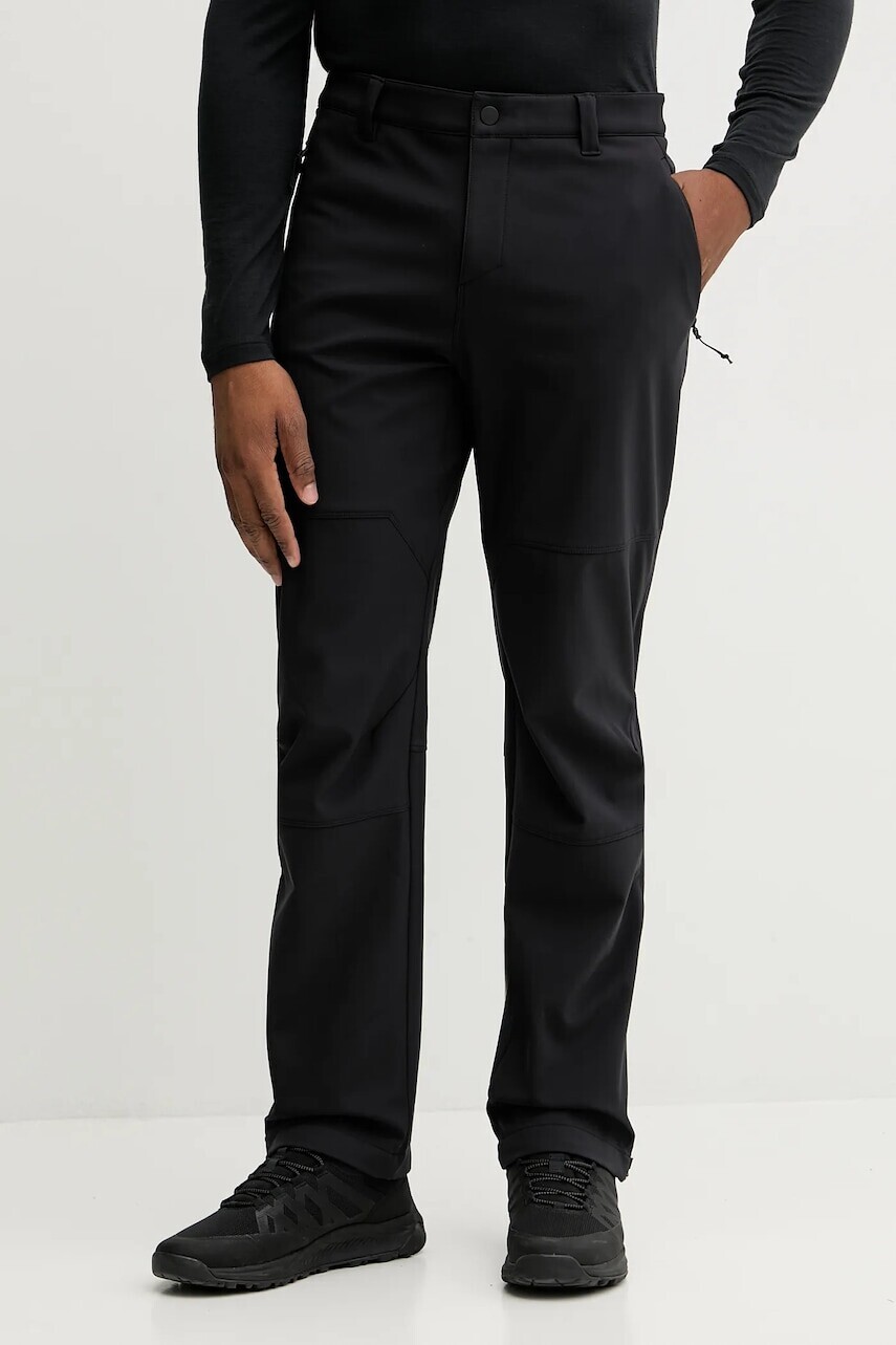 Turistické nohavice Jack Wolfskin TREK TERRAIN čierna farba, A65300