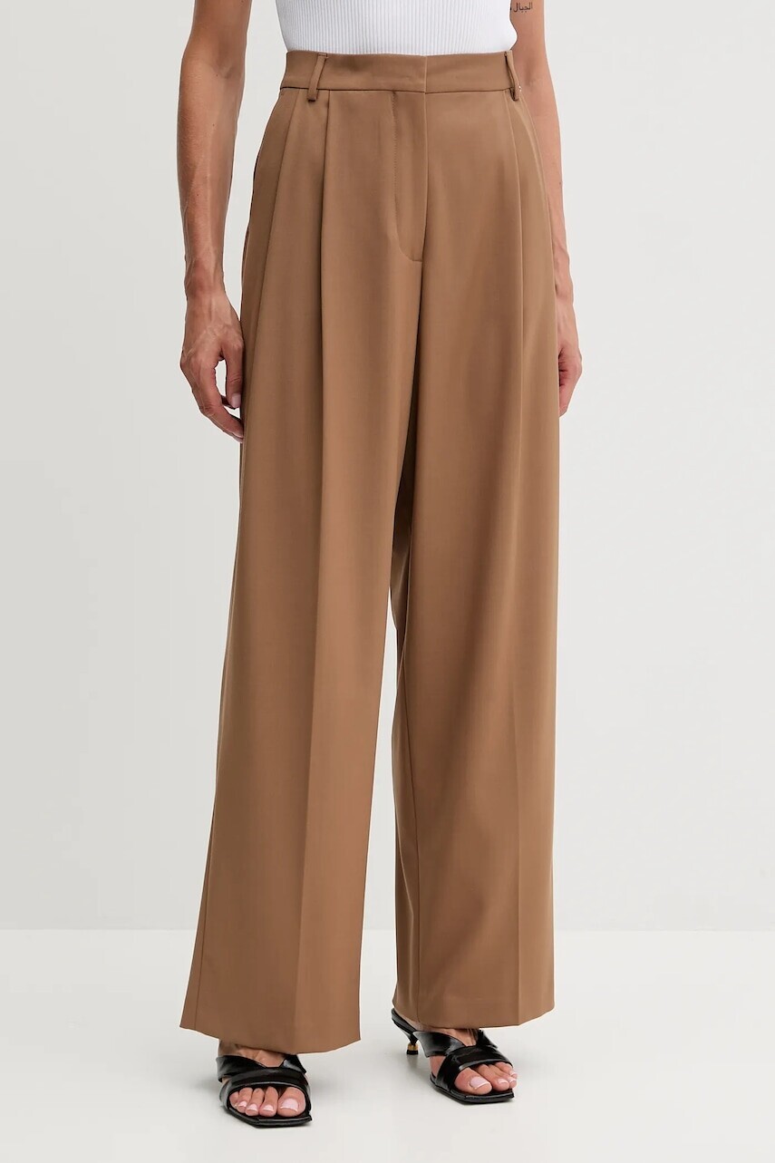 Nohavice Fracomina hnedá farba, široké, vysoký pás, FS25WV3016W66101