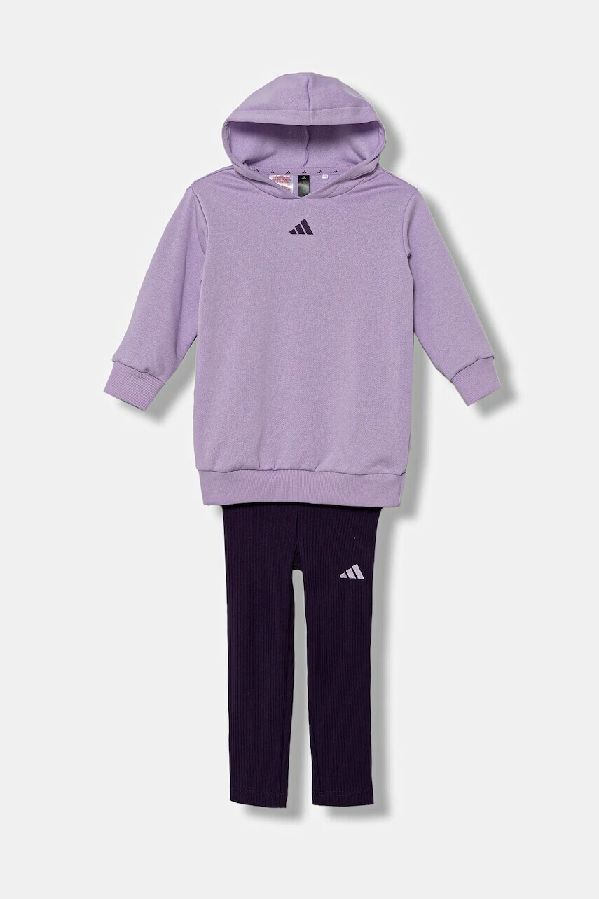 Detská tepláková súprava adidas fialová farba, JX0202
