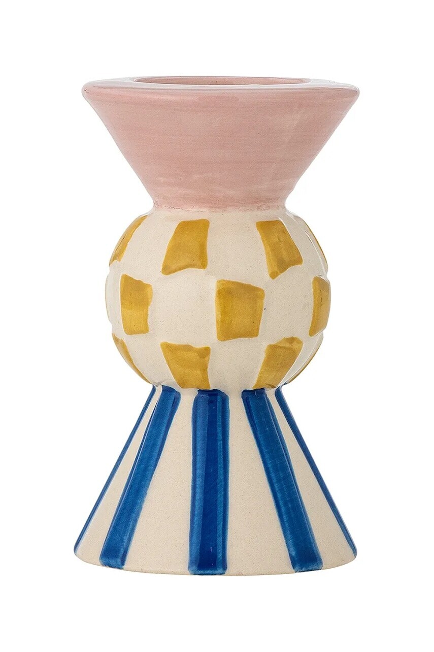 Dekoračný svietnik Bloomingville Bob 8 x 12 cm ružová farba