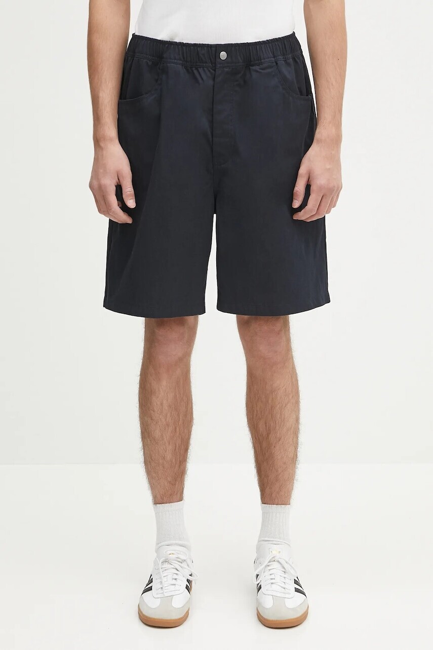 Šortky Norse Projects Ragnar Fine Broken Twill Shorts tmavomodrá farba, N35.0620.7004