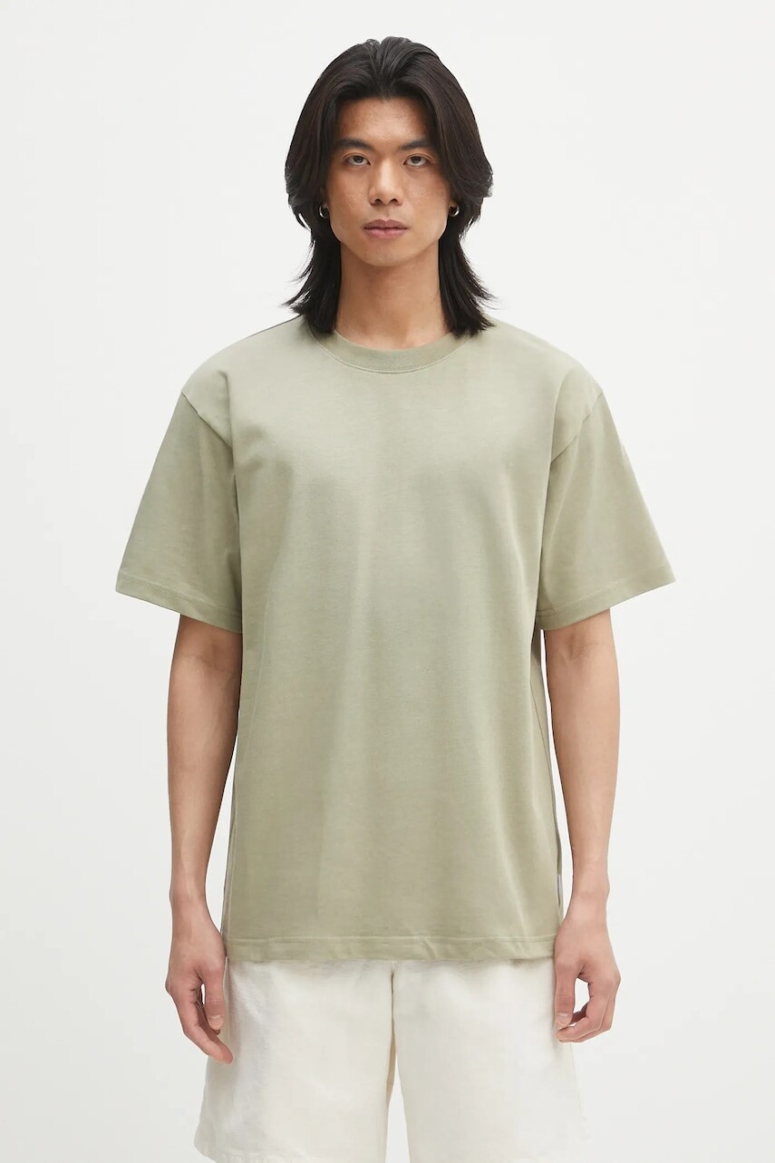 Bavlnené tričko Norse Projects Norse Standard Heavy Loose T-shirt pánske, zelená farba, jednofarebné, N01.0679.2053