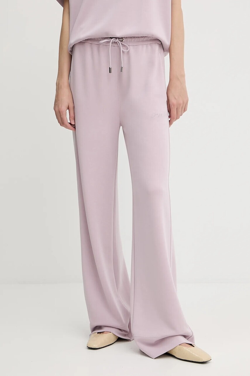 Tepláky BOSS Orange ružová farba, jednofarebné, 50543512