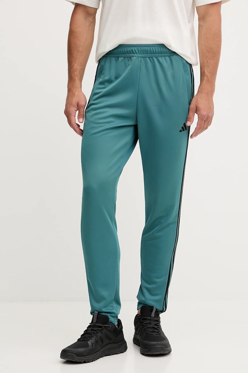Tréningové nohavice adidas Performance Train Essentials zelená farba, vzorované, JW7499