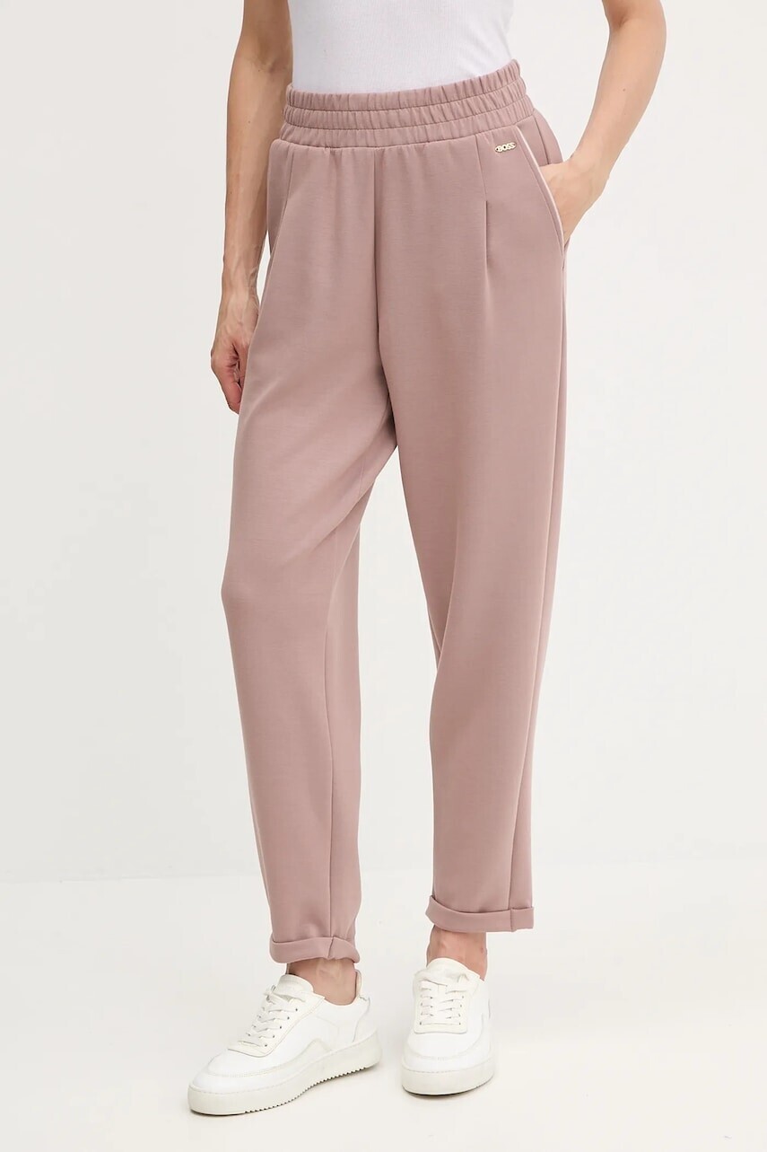 Nohavice BOSS hnedá farba, jednofarebn=, 50545648