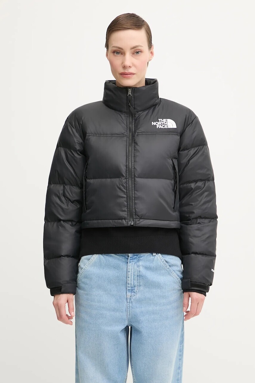 Páperová bunda The North Face Nuptse čierna farba, zimná, oversize, NF0A5GGEGOG1