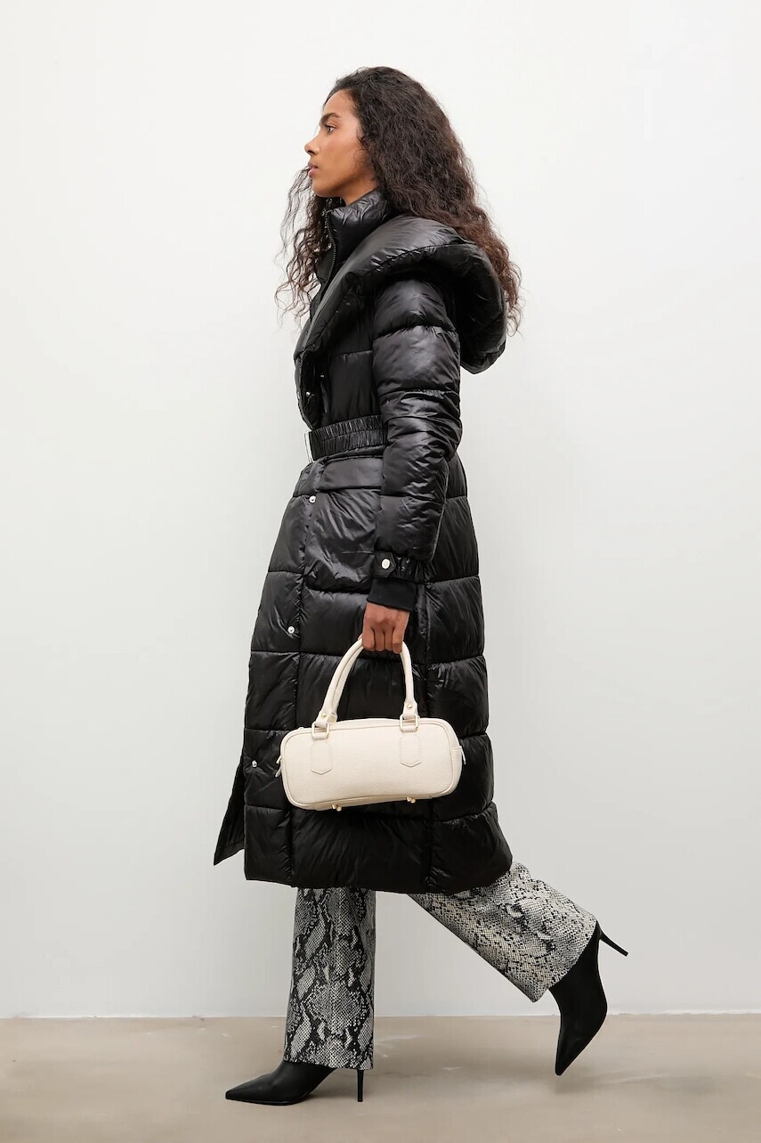 Bunda Answear.LAB čierna farba, zimná