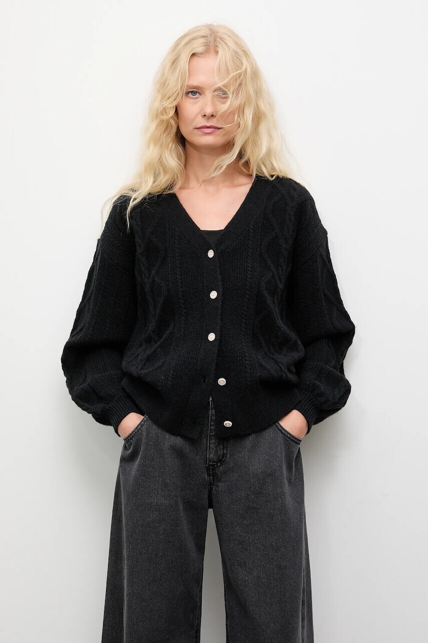 Kardigán s kašmírom Answear.LAB čierna farba