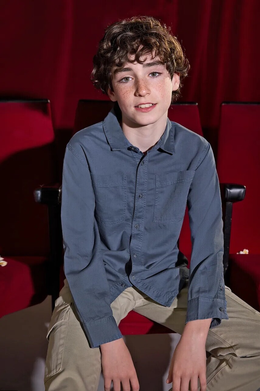 Detská košeľa Mayoral modrá farba, 7109