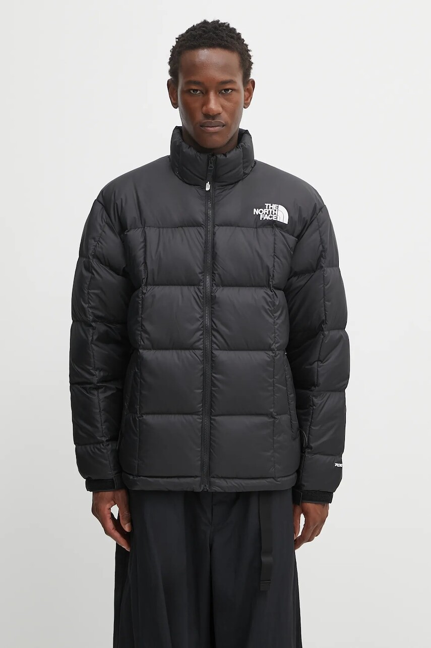 Páperová bunda The North Face Lhotse čierna farba, zimná, NF0A3Y23GOE1