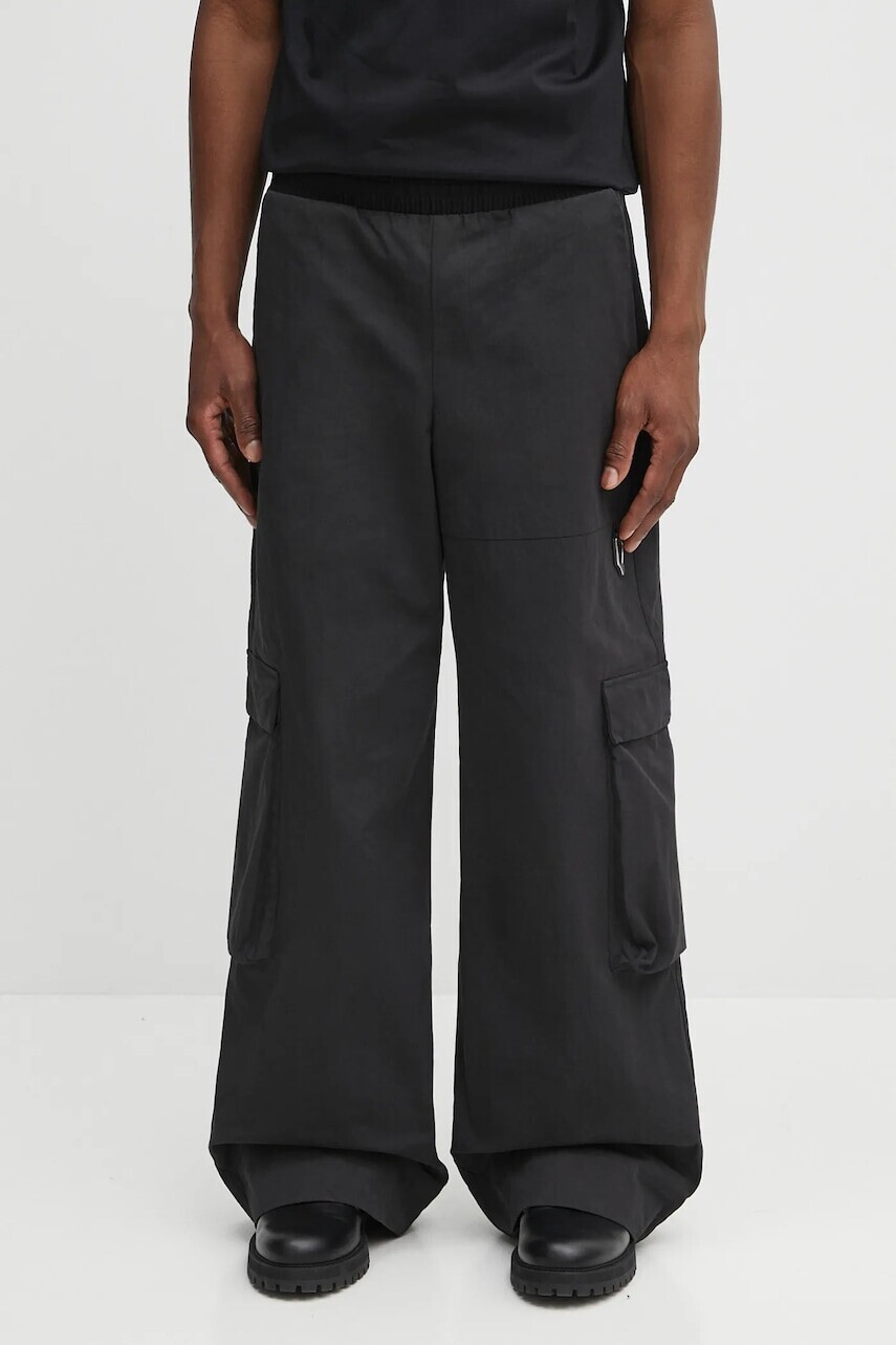 Nohavice Heliot Emil čierna farba, strih cargo, PREAW25_M_10_207_BLK01