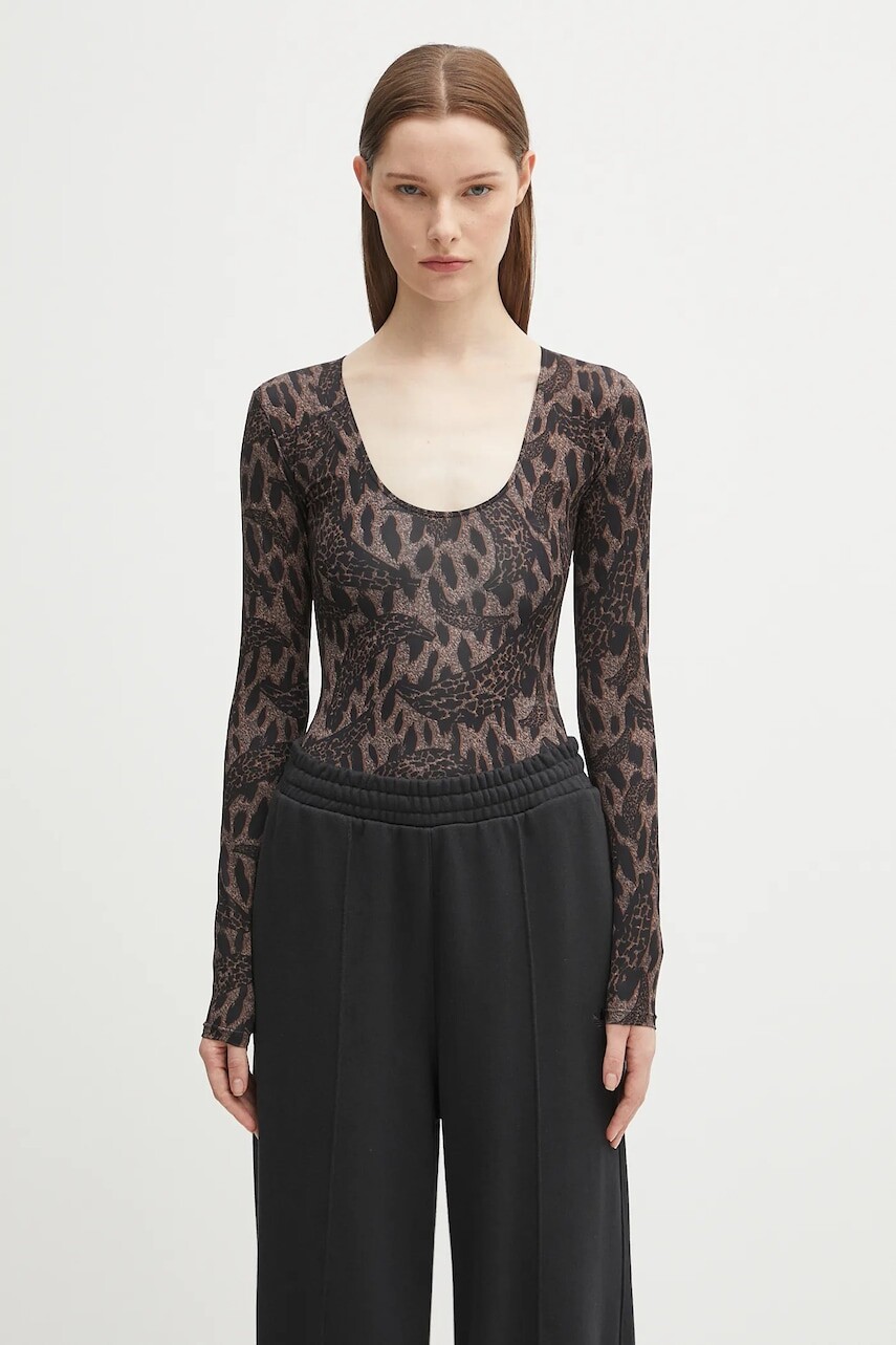 Body Fiorucci Banimalier Print Scoop Neck hnedá farba, W02FPTBO225LY01BR01