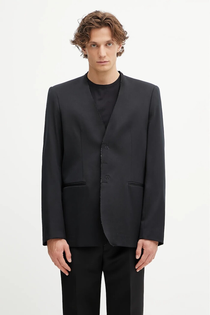 Vlnené sako MM6 Maison Margiela x MM6 Wardro čierna farba, SH0BN0007.M35153.900