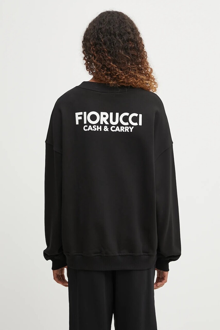 Bavlnená mikina Fiorucci Cash and Carry Print Relaxed Crewneck čierna farba, s potlačou, W02FPSCR188CJ01BK01