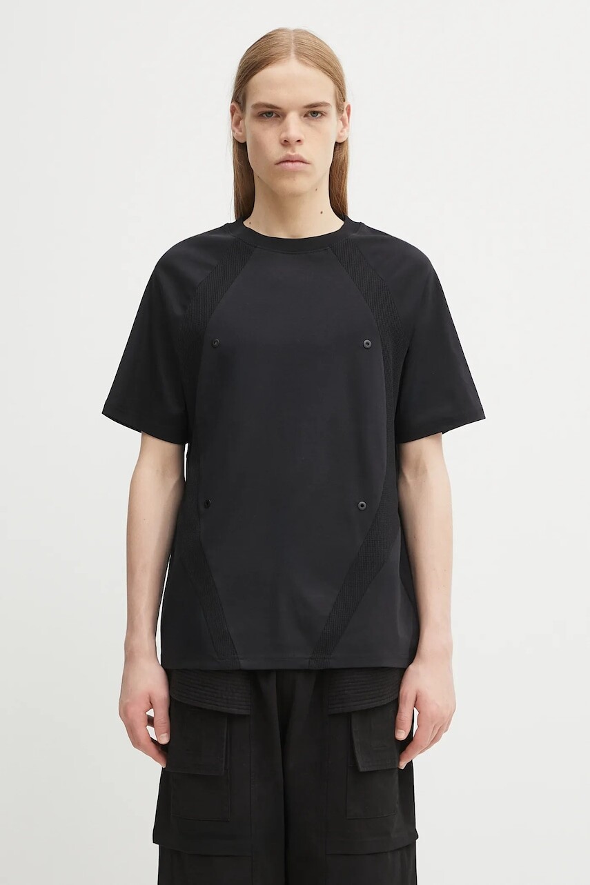 Bavlnené tričko Heliot Emil pánske, čierna farba, jednofarebná, PREAW25_M_09_140_BLK01