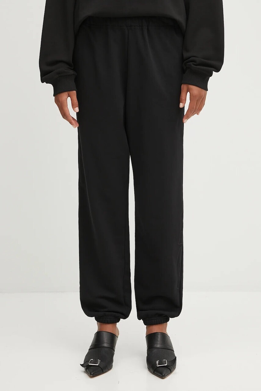 Tepláky MM6 Maison Margiela čierna farba, s potlačou, S52KA0544.M25013.900