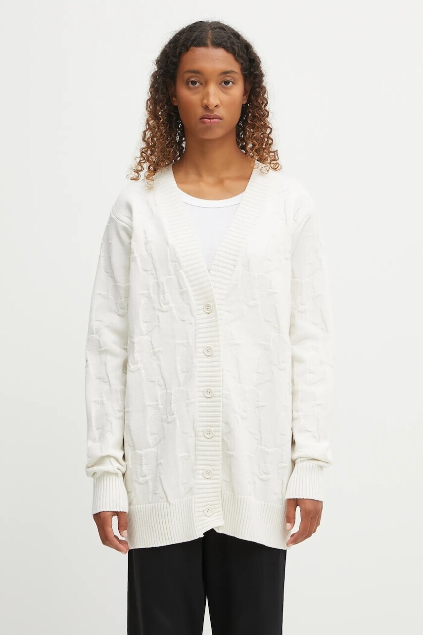 Vlnený kardigán Fiorucci Kissing Angels Long béžová farba, W02FPKCA254KN01WH01