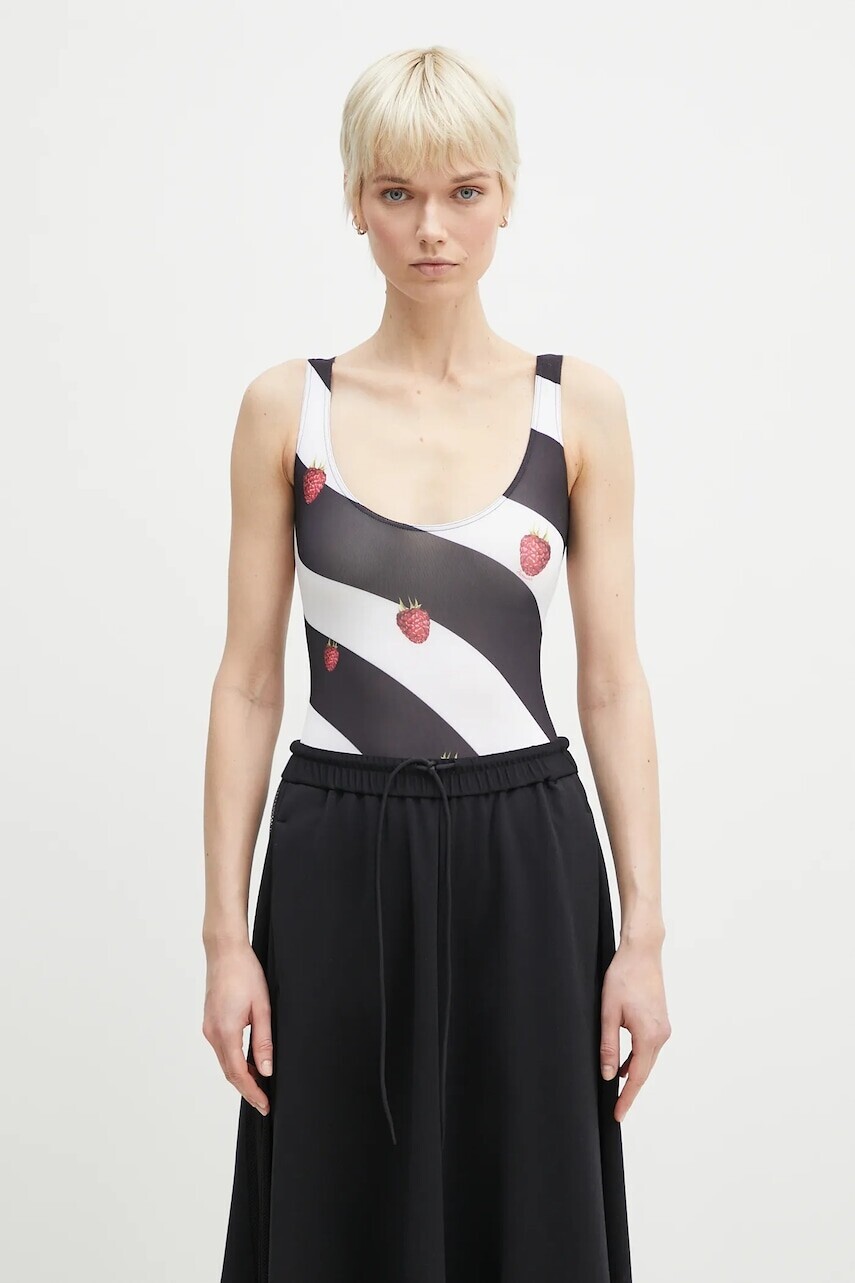 Body Fiorucci Striped Raspberry Print čierna farba, W02SPTBO292LY01MU01