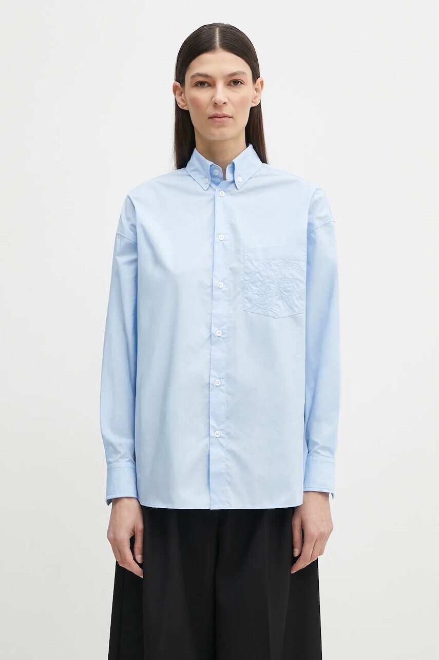 Bavlnená košeľa Fiorucci Angel Embroidered Relaxed Fit dámska, voľný strih, s klasickým golierom, U02SPTLO055CO02BL02