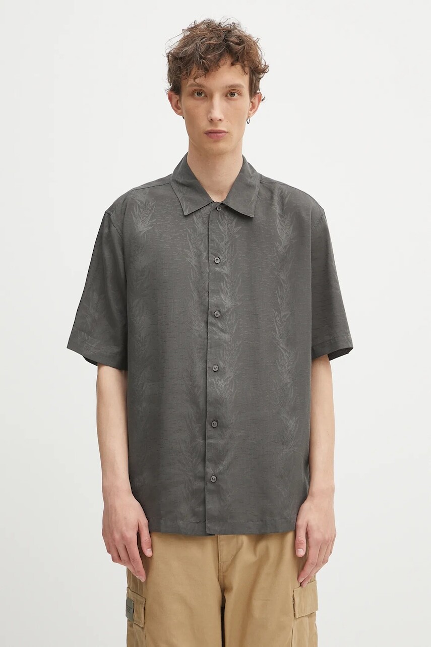 Košeľa Samsoe Samsoe Saayo zelená farba, regular, s klasickým golierom, M25100066