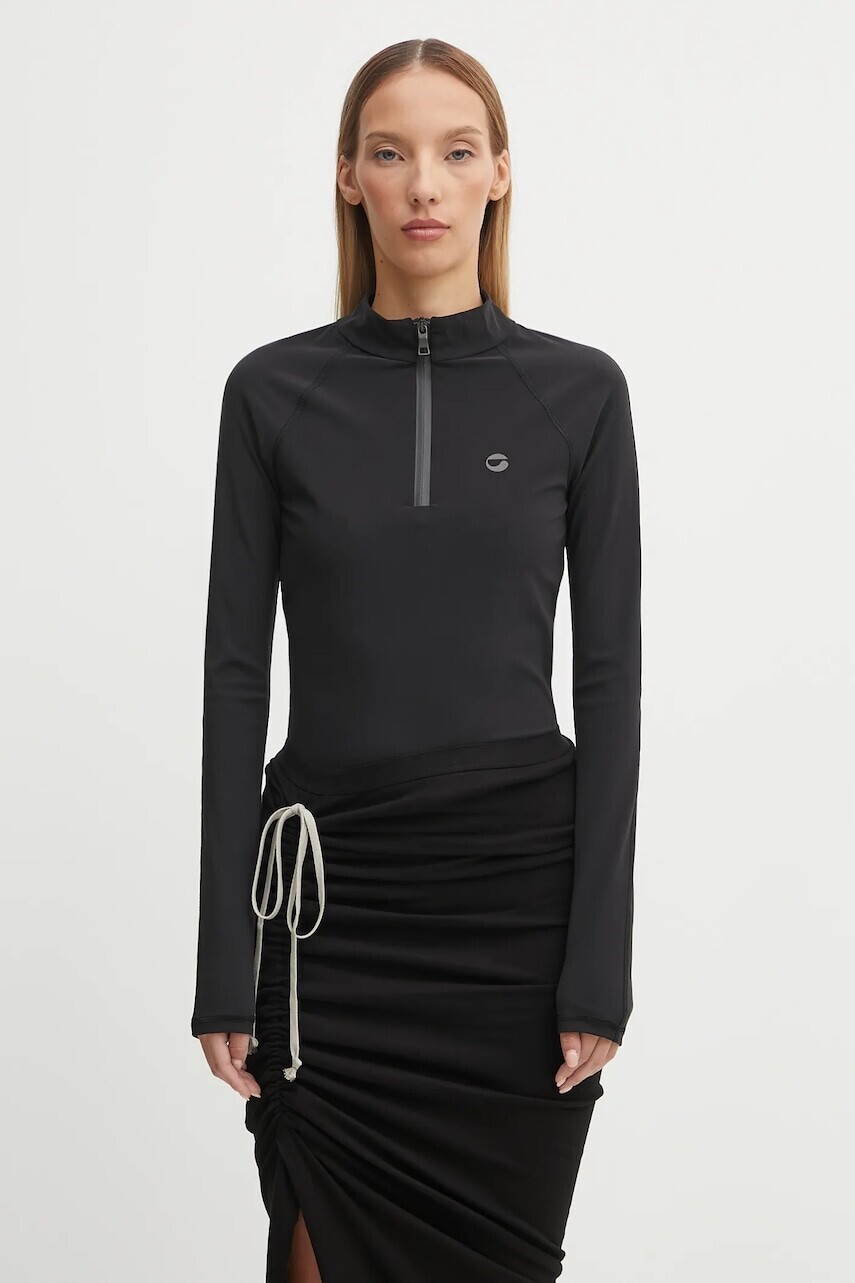 Body Coperni Eurojersey Body čierna farba, s polorolákom, COPBO14F5039