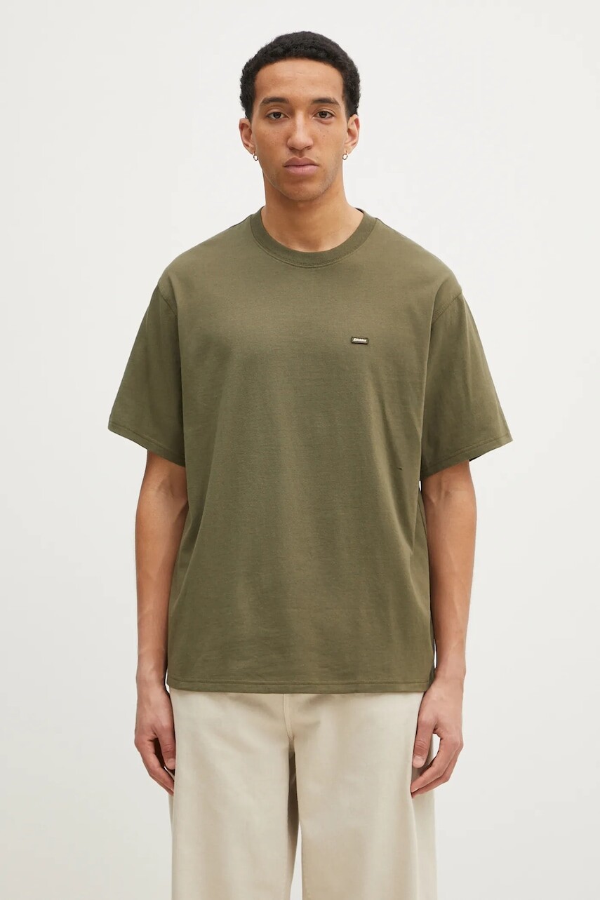Bavlnené tričko Dickies Clancy Heavyweight Tee Ss Military Gr pánske, zelená farba, jednofarebné, DK0A4Z4LMGR1