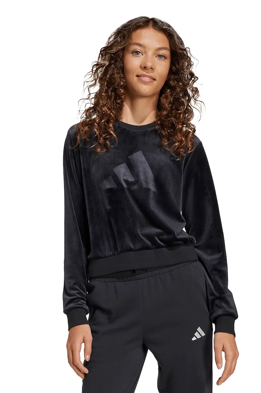 Detská mikina adidas čierna farba, jednofarebná, JN2230