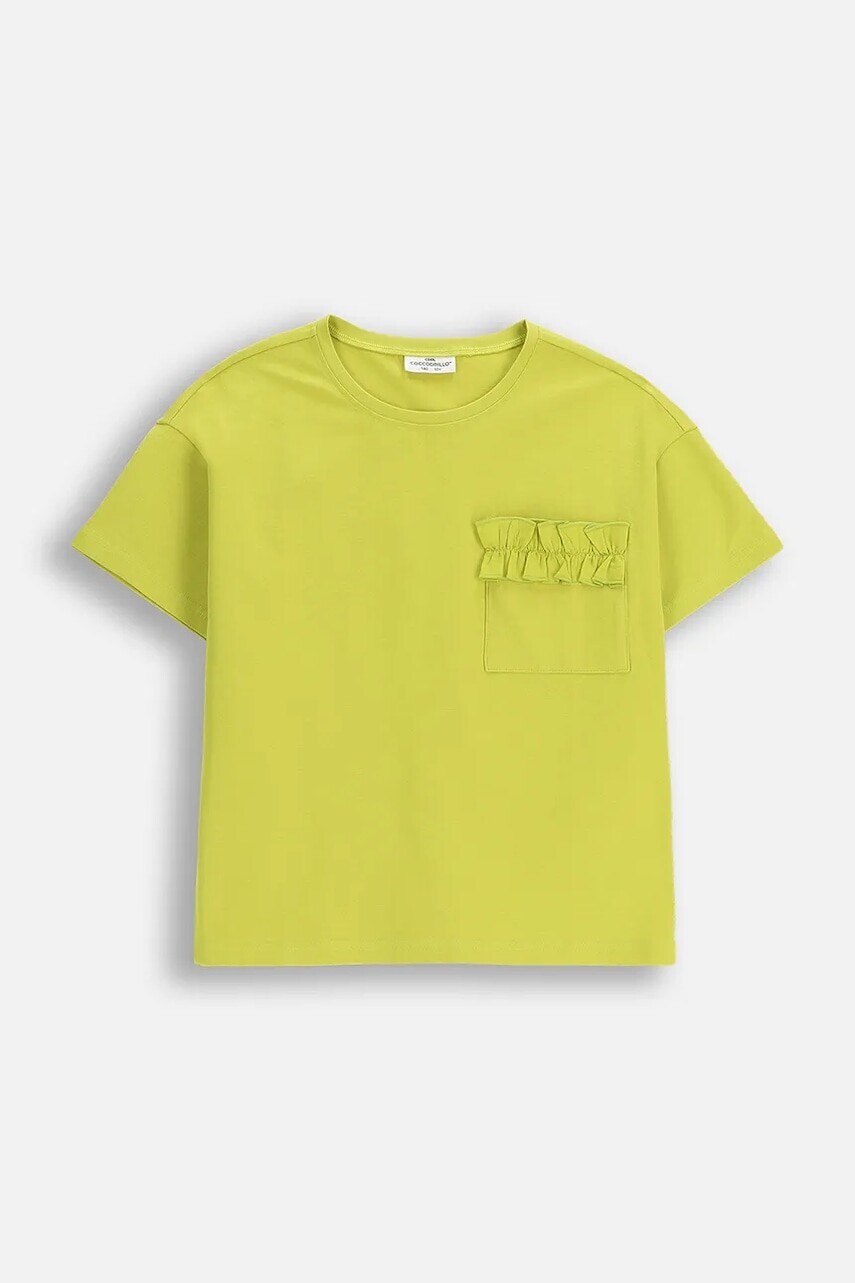 Detské tričko Coccodrillo zelená farba, CRAFT PUNK GIRL JUNIOR