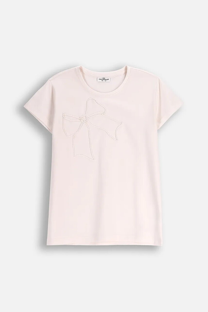 Detské tričko Coccodrillo béžová farba, FABOLOUS GIRL JUNIOR