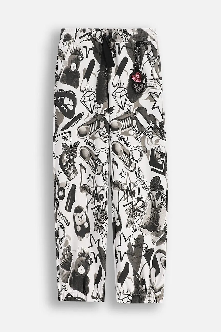 Detské tepláky Coccodrillo viac farieb, vzorované CRAFT PUNK GIRL JUNIOR