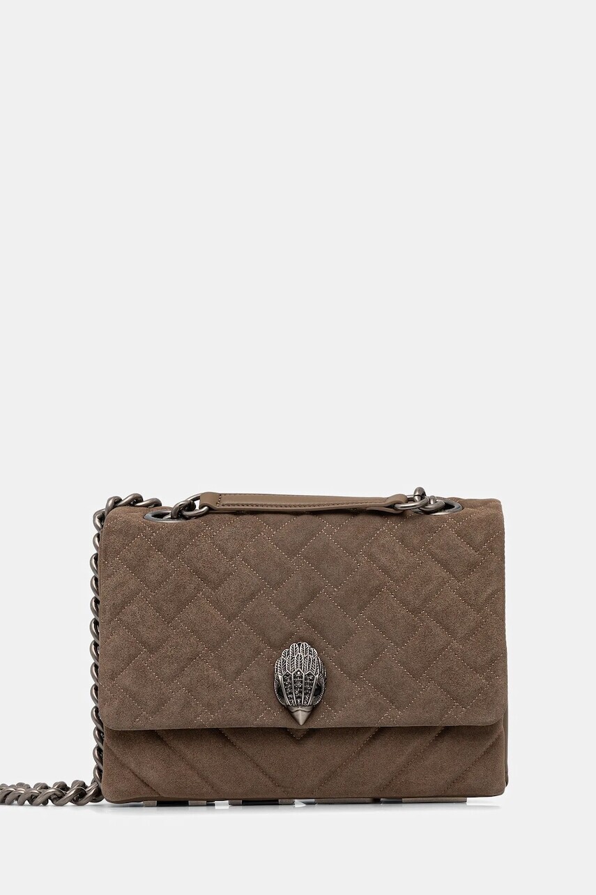 Semišová kabelka Kurt Geiger London KENSINGTON hnedá farba, 9959847209