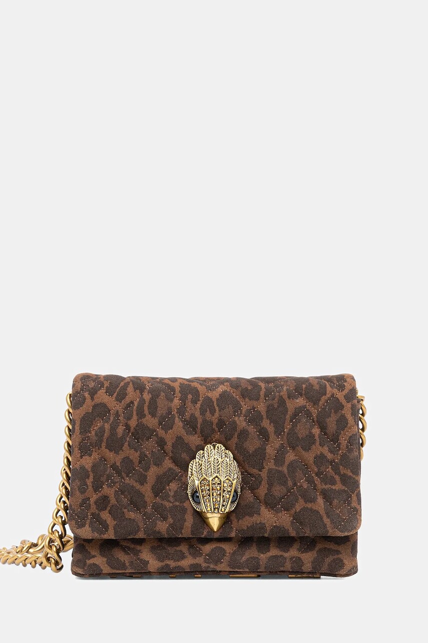 Semišová kabelka Kurt Geiger London MINI KENSINGTON hnedá farba, 9594535289