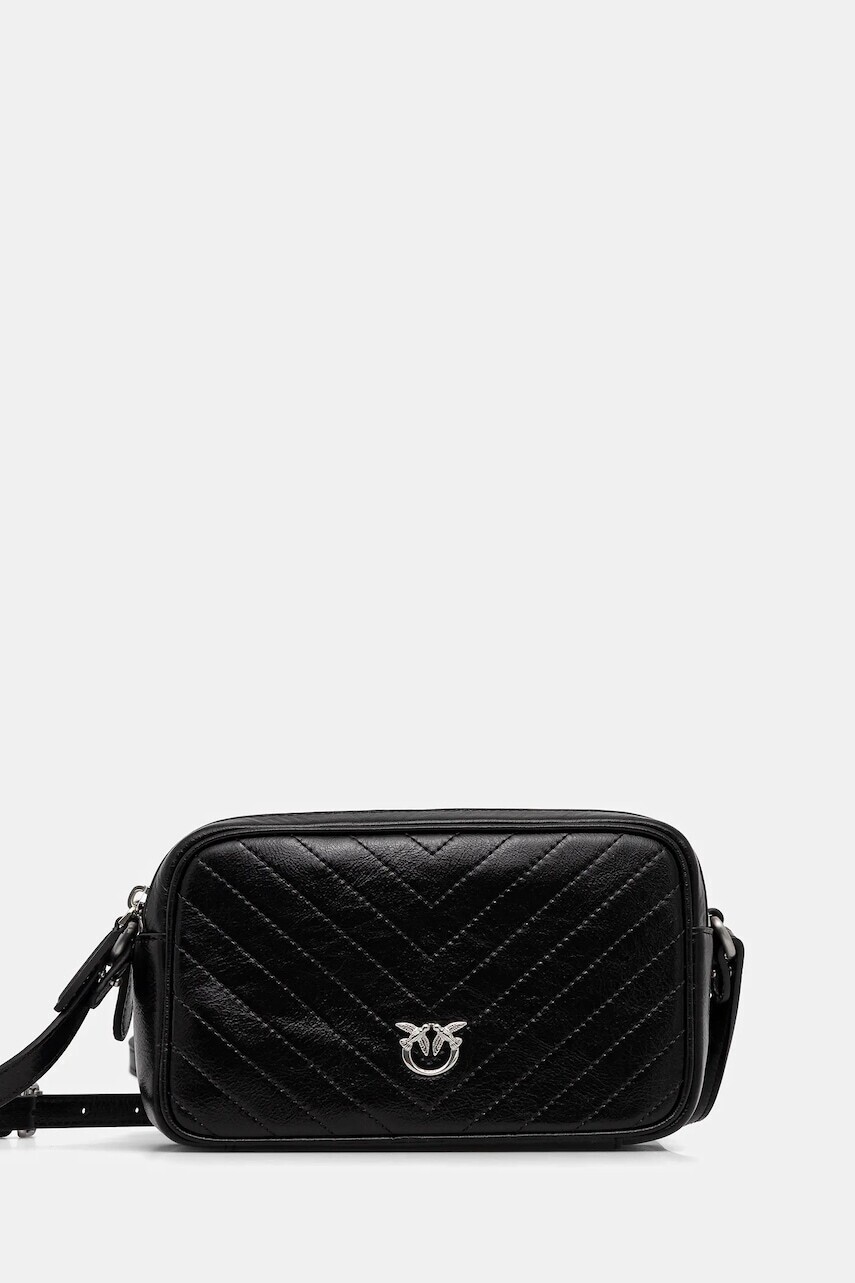 Kožená kabelka Pinko čierna farba, 104336 A2JC