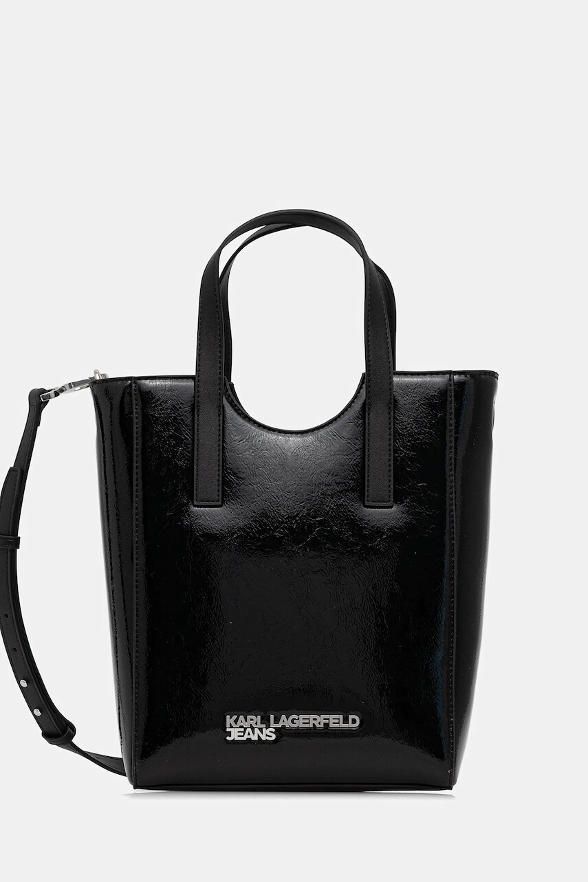 Kabelka Karl Lagerfeld Jeans čierna farba, A4W30168