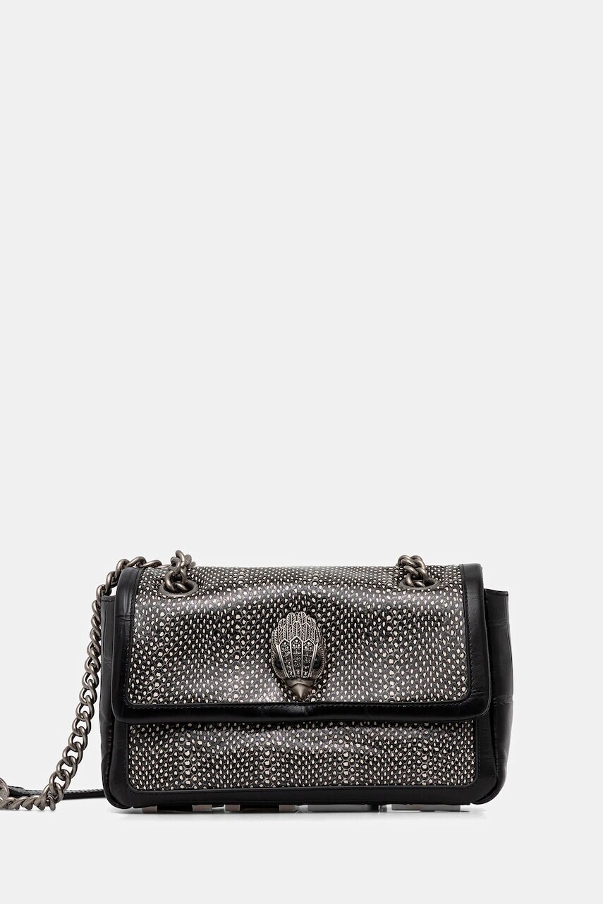 Kožená kabelka Kurt Geiger London KENSINGTON čierna farba, 5019001189