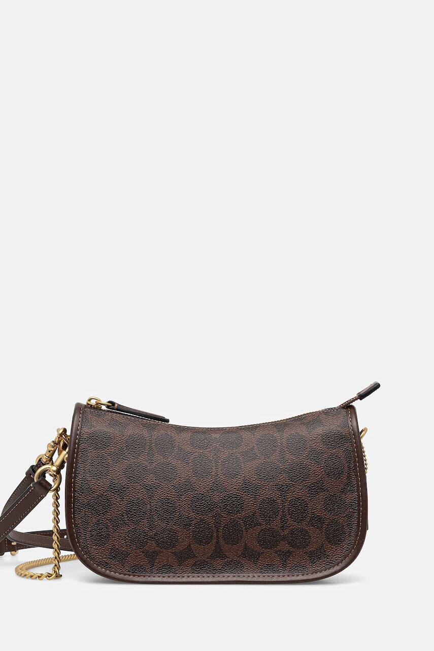 Kabelka Coach Waverly hnedá farba, CCC38