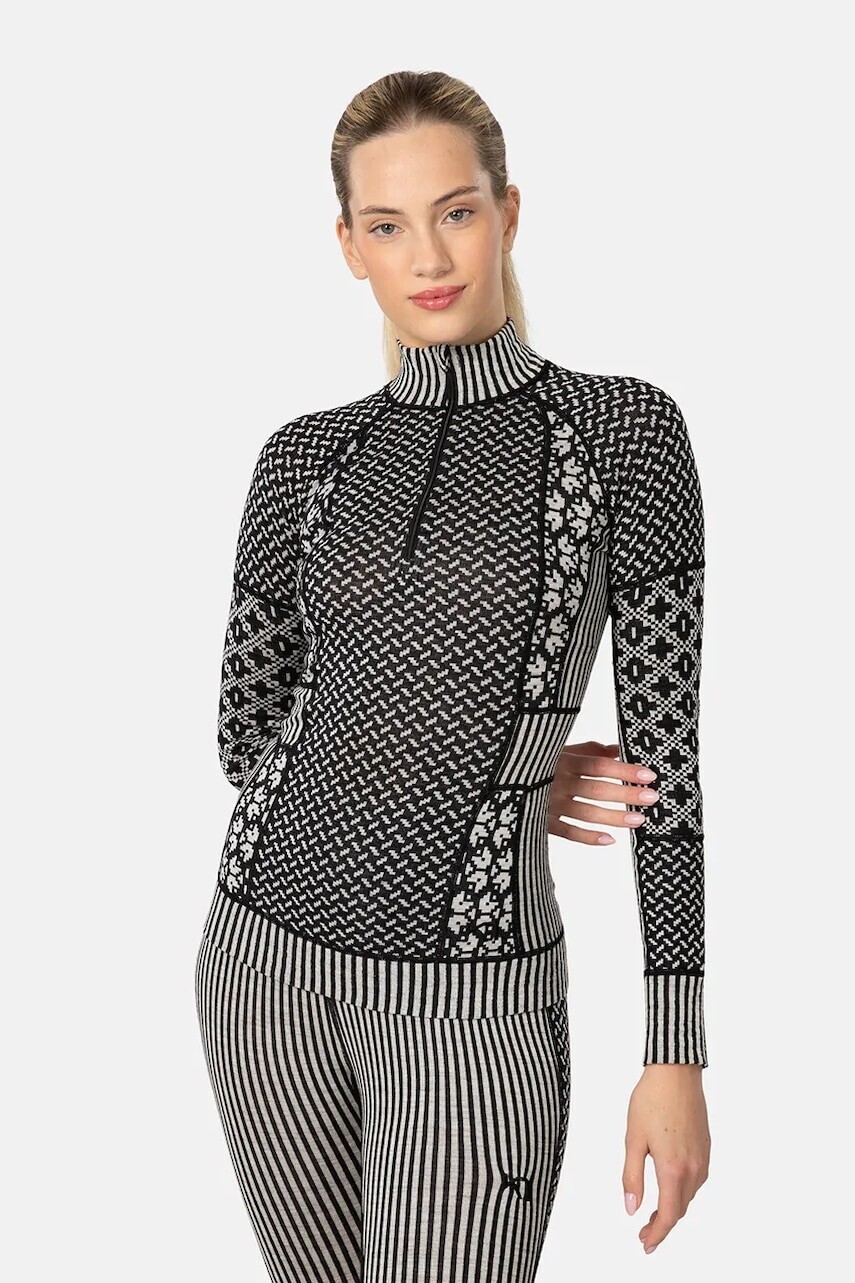 Funkčné tričko s dlhým rukávom Kari Traa SMEKKER čierna farba, 622681