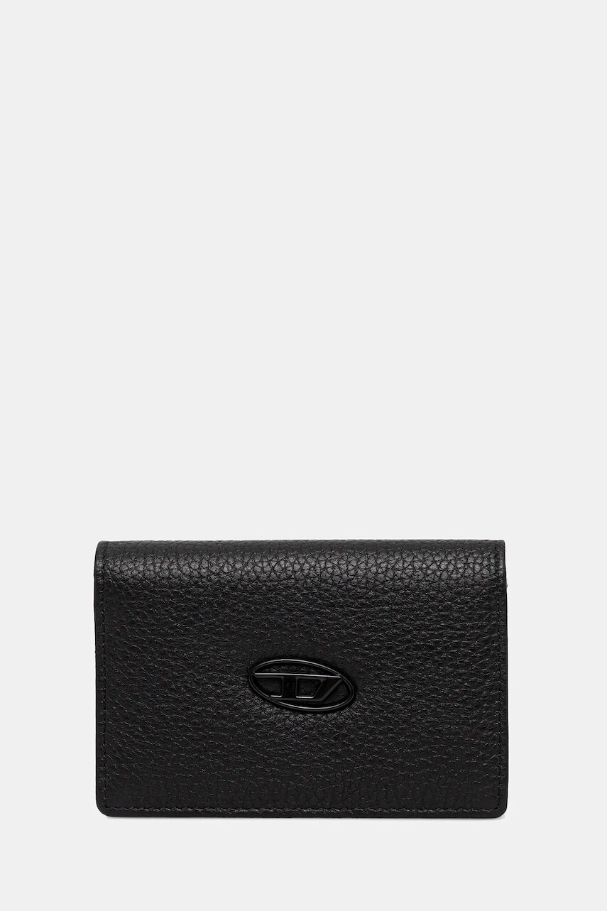 Kožená peňaženka Diesel HISSU EVO HISSU EVO čierna farba, X10385.P0685