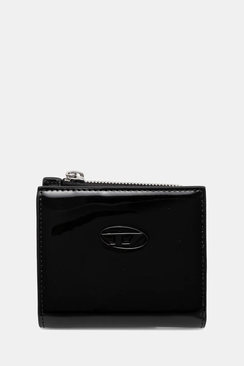 Peňaženka Diesel PLAY PLAY BI FOLD ZIP L dámska, čierna farba, X10433.P6255