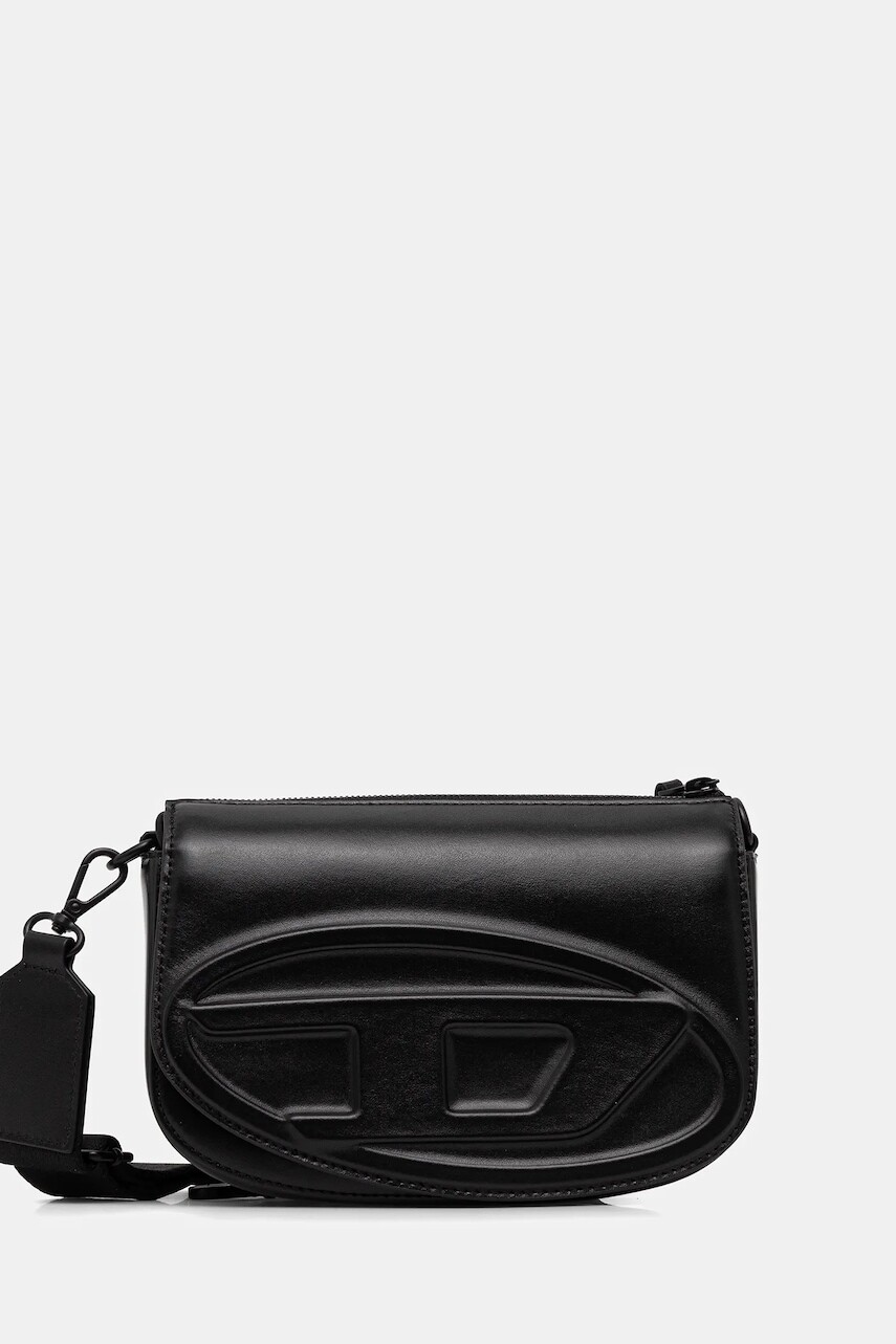 Kožená kabelka Diesel 1DR 2.0 1DR čierna farba, X10223.PR818