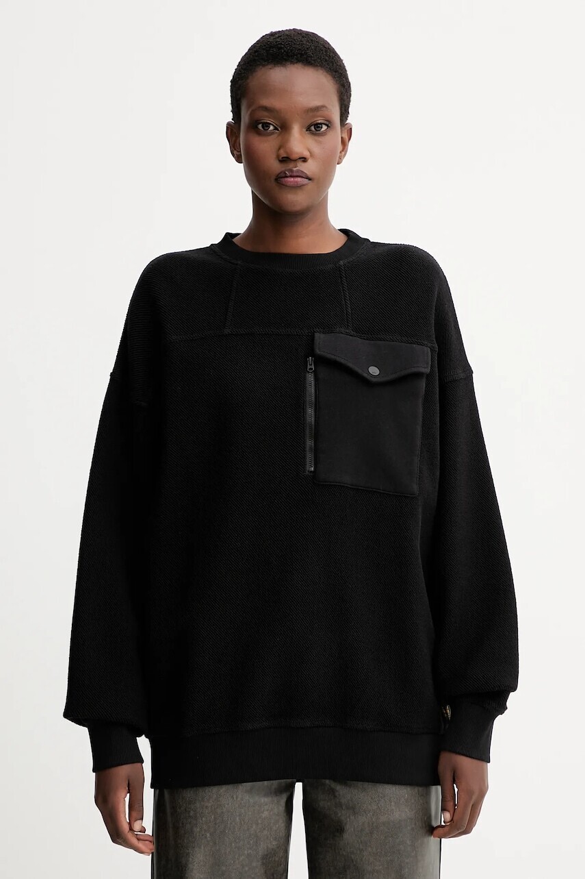 Bavlnená mikina G-Star čierna farba, jednofarebná, D27733.E312