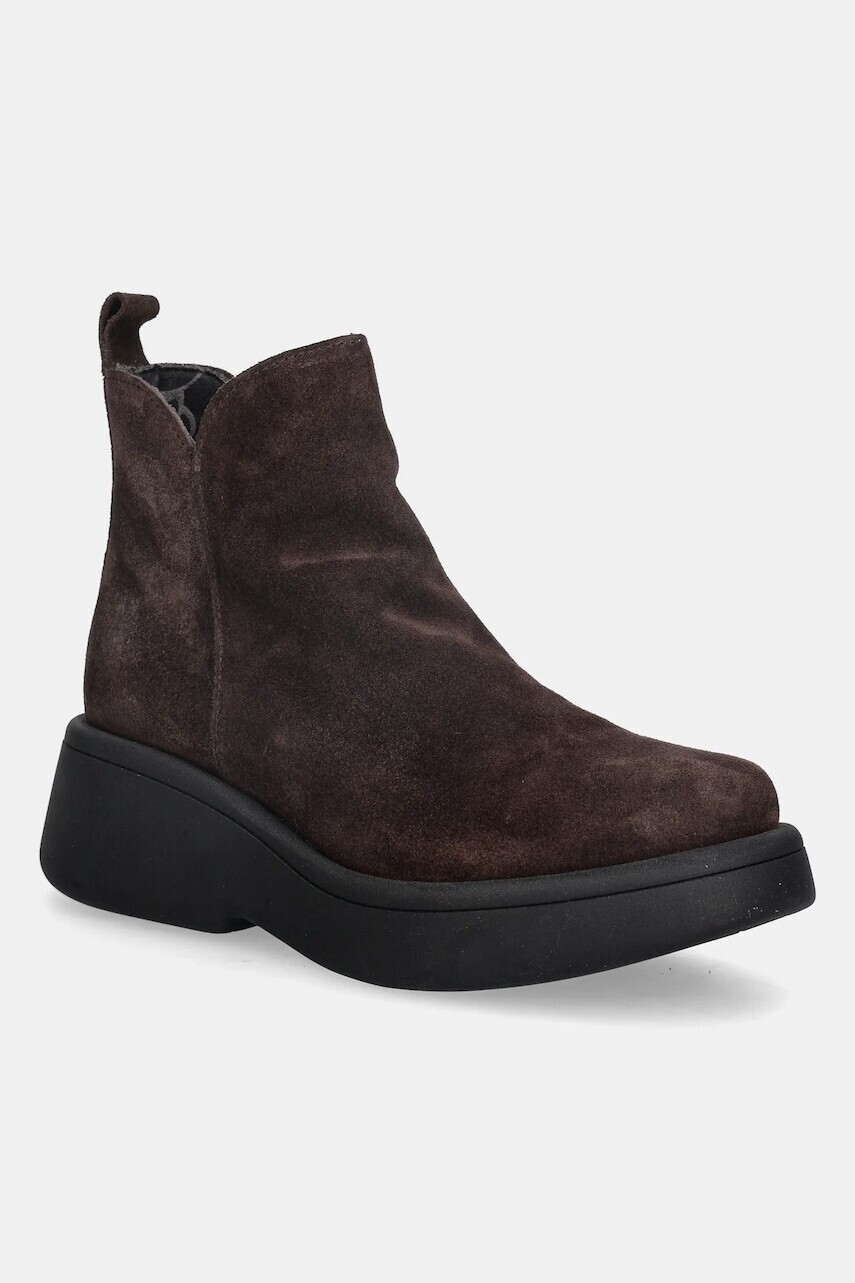 Semišové topánky Fly London MAZY323FLY hnedá farba, na kline, P145323003
