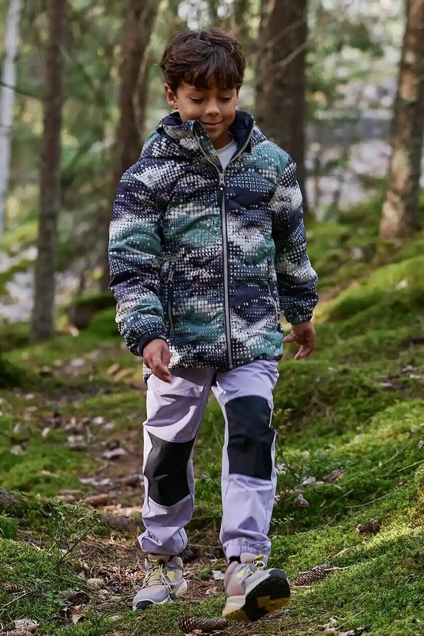 Detská bunda Reima Fossila zelená farba, 5100058C