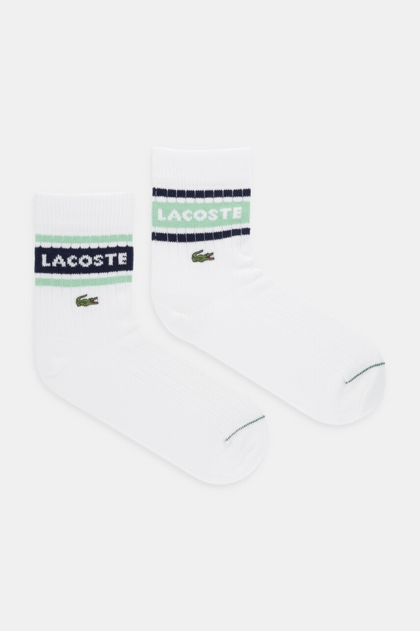 Ponožky Lacoste 2-pak biela farba, RA9304