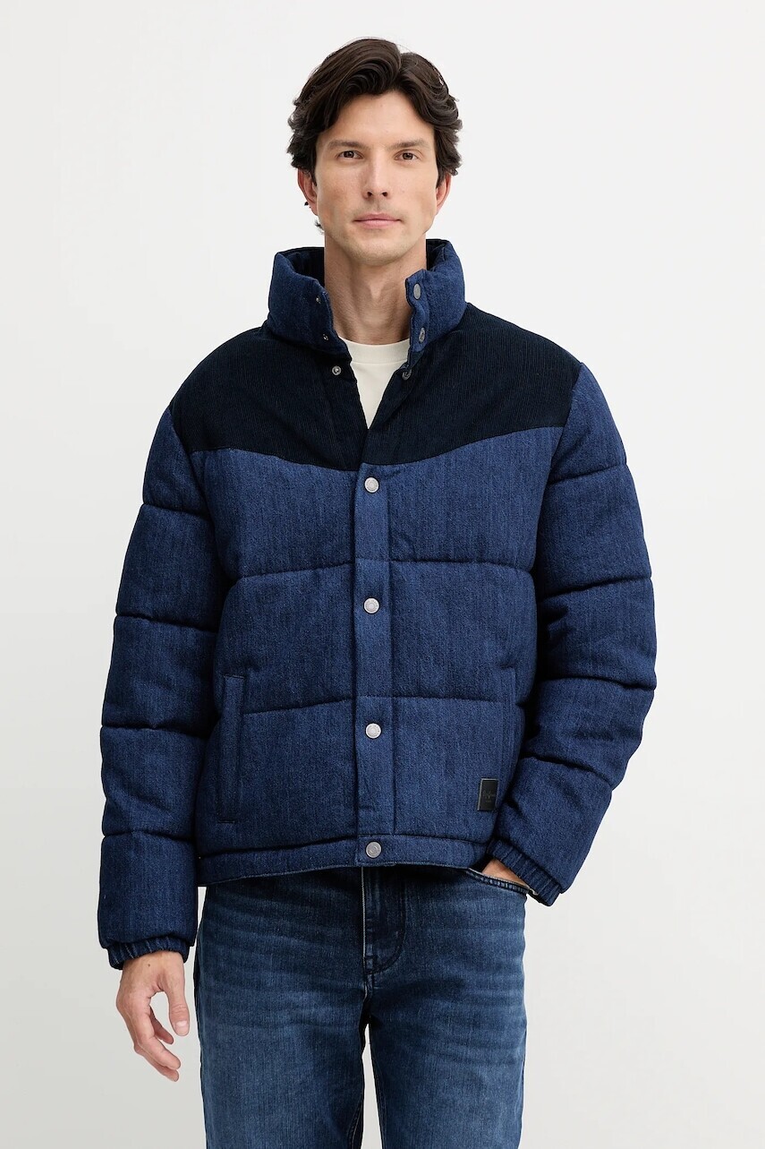 Rifľová bunda Pepe Jeans modrá farba, zimná, PM4027165