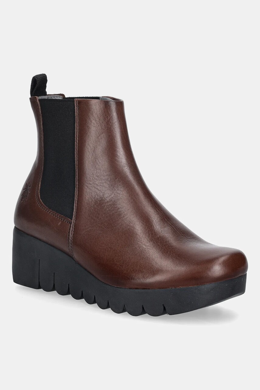 Kožené topánky chelsea Fly London VAZE177FLY hnedá farba, na kline, P145177001