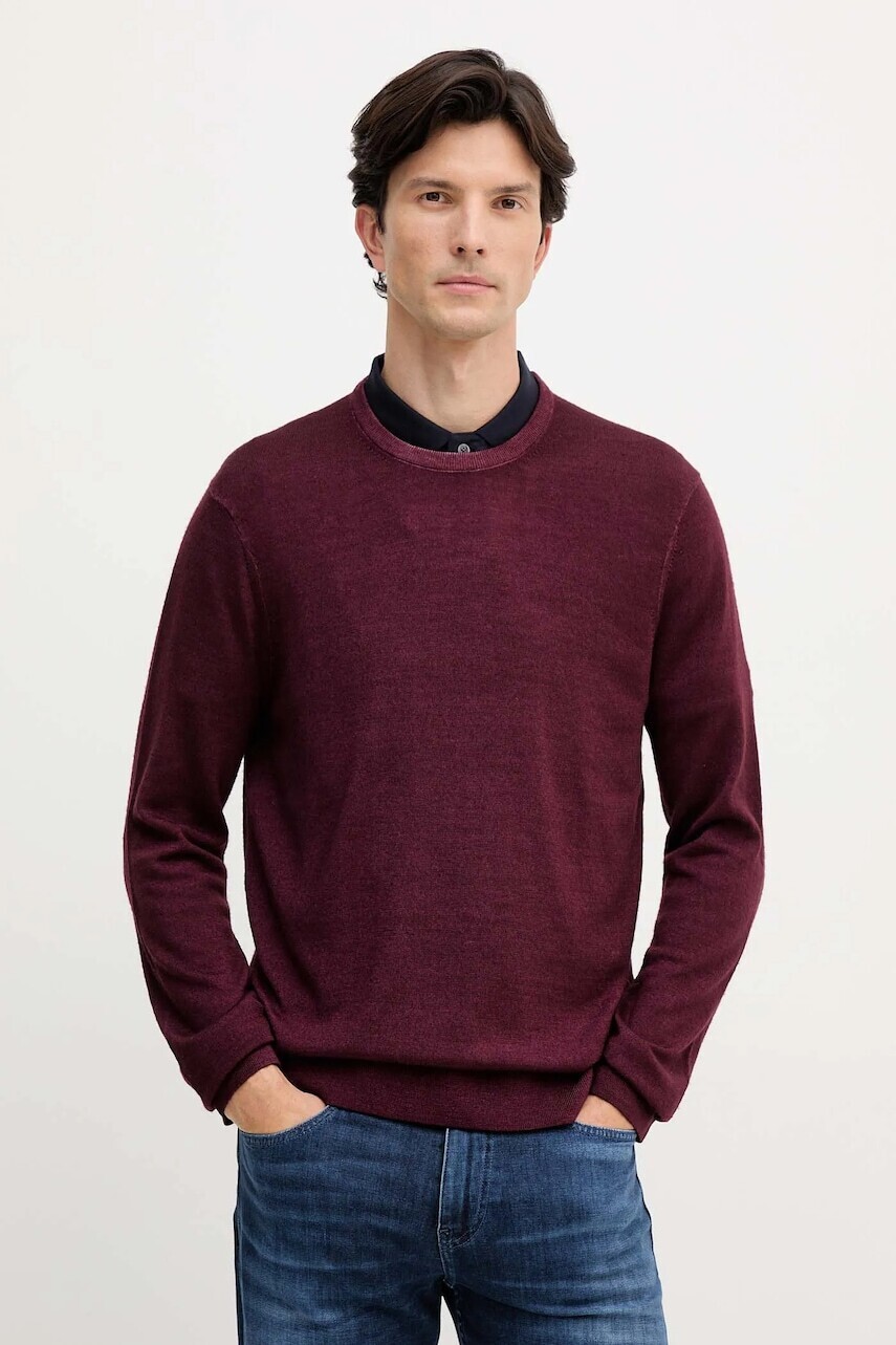 Vlnený sveter Michael Kors bordová farba, ľahký, CF560HW7AP